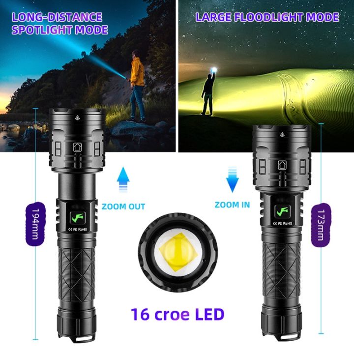 xhp160-ultra-bright-led-flashlight-16-core-super-powerful-zoom-torch-type-c-usb-lantern