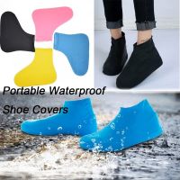 4 Colors Unisex Rain Cover For Shoes Waterproof Elastic Latex Boot Cover Rain Snow Non-slip Shoe Covers Reusable Raincoat S-L Rain Boots