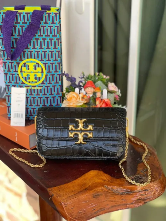 กระเป๋าสะพาย ใบเล็ก Tory Burch Eleanor CrocodileEmbossed Phone