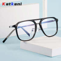 KatKani KBT98801 Ultralight Fashion Double Beam Large Eyewear Womens Retro Acetate Optical Prescription Mens Glasses Frame