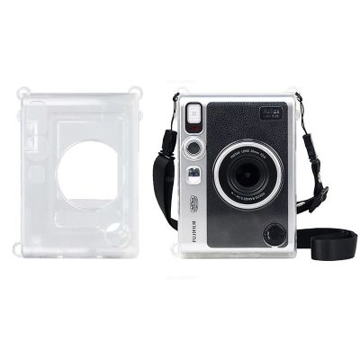 เคสใสสำหรับ Fujifilm Instax Mini EVO ฟิล์มสำเร็จรูปกล้องฝาครอบแข็งติดคริสตัลที่มี Tali Bahu ถอดออกได้