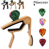 Miwayer CapoGuitar CapoRosewood Capo with Pick Holder and Picks for Acoustic Electric GuitarUkuleleMandolinBanjo