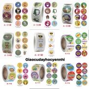 Sticker khen thưởng cuộn 500 sticker 1 cuộn.