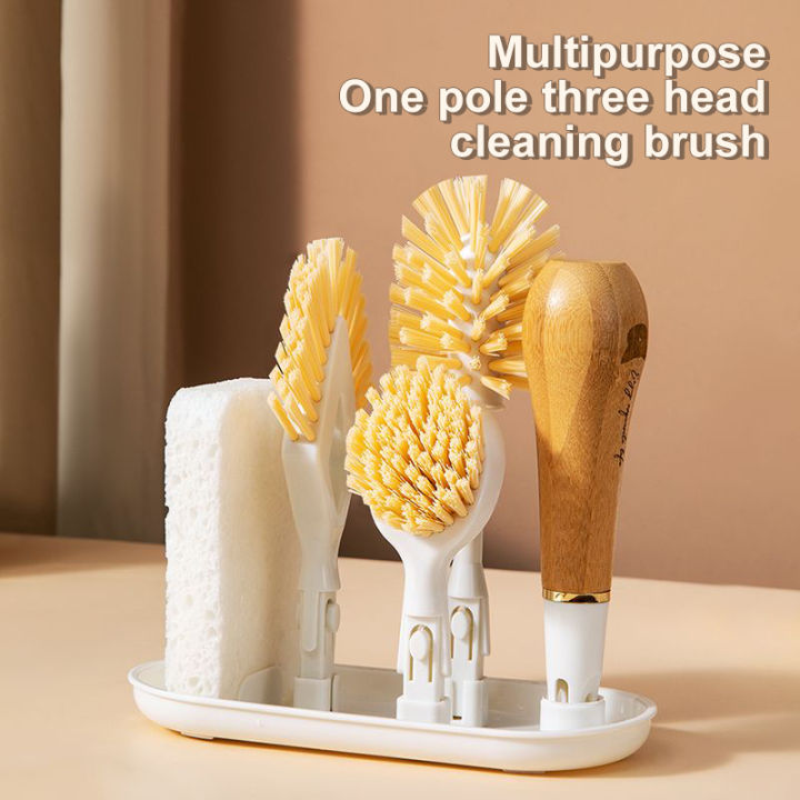 Kitchen Dish Brush Set Deep Cleaning Scrub Brushes Kit with Storage Holder  - China Plastic Container and Food Container price