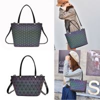 [COD] 2019 new Lingge womens and Korean magic fashion stitching foldable shoulder bag diagonal