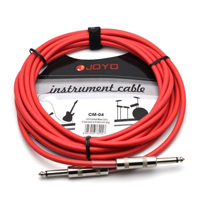 JOYO Instrument Cable CM-04 Shielded Mono Cable 6.3mm Male to 6.3mm Male plug 15ft Black