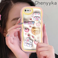 เคส Chenyyyka สำหรับ Realme C2เคส C2S 3D การ์ตูนน่ารักกระต่ายแฟชั่นขอบคลื่นขอบเคสโทรศัพท์แบบใสสีสันสดใสป้องกันเลนส์กล้องเคสโปร่งใสเคสซิลิโคนกันกระแทกนิ่ม