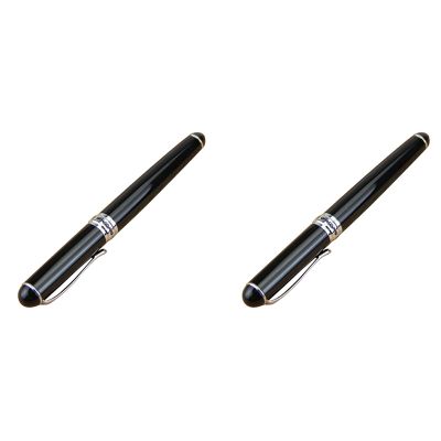 2X Jinhao X750 Deluxe Black Fountain Pen Medium Nib