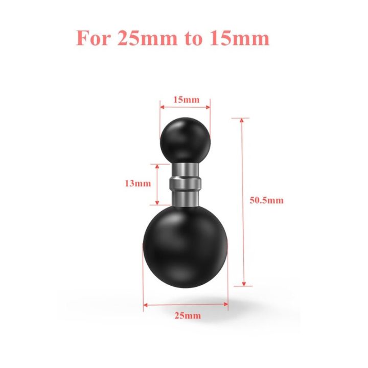 25mm-to-15mm-17mm-25mm-composite-ball-adapter-for-industry-standard-dual-ball-socket-mounting-arms-works-for-garmin-gps-bracke