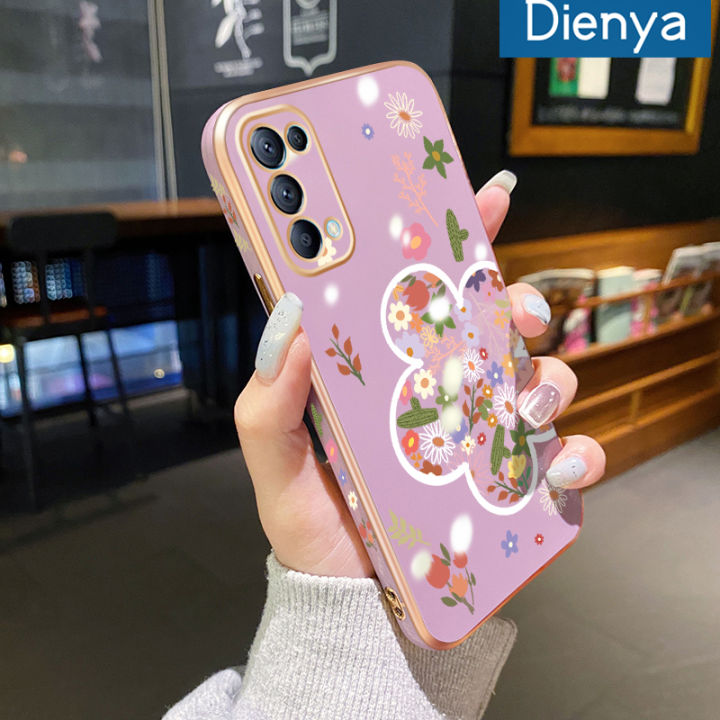 เคส-dienya-สำหรับ-oppo-reno-5-4g-reno-5-5g-reno-5-pro-reno5-k-find-x3-lite-5g-เคสลายดอกไม้น่ารักสวยงามและมีสีสันเคสนิ่มนิ่มขอบสี่เหลี่ยมเคสมือถือกันกระแทกแบบซิลิโคนเต็มหลังฝาครอบเคสกันกระแทกกล้อง