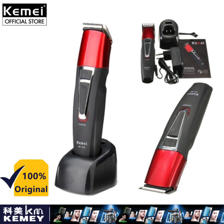 Kemei KM-1008 Rechargeable Electric Trimmer Beard Trimmer Cordless Combs  Hair Professional Hair Trimmer Haircut Machine For Men Free Shipping |  