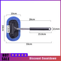 แปรงด้ามยาวทำความสะอาดรถแกนยืดสไลด์ ° หมุนหัวแปรง Chenille ไม้กวาดทำความสะอาดอุปกรณ์ตกแต่งรถยนต์