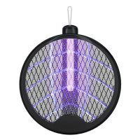 3000V Electric Mosquito Swatter with Lamp USB Rechargeable Foldable Bug Zapper Summer Fly Swatter