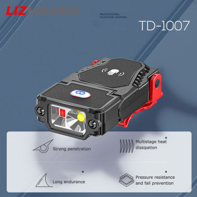 LIZHOUMIL ไฟกิ๊บติดหมวกเซ็นเซอร์ไฟหน้ารถมอเตอร์ไซค์แบบ Led ขนาดเล็กพกพาได้,ไฟสว่างมากๆกันน้ำน้ำหนักเบา