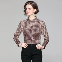 Star Leopard Cartoon Print Women Blouses Spring Summer Long Sleeve Turn Down Collar Casual Tops Shirts Blusas Mujer