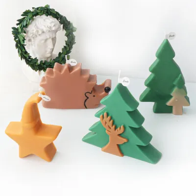 Aromatherapy Candle Making Kits Epoxy Resin Molds Christmas Tree Silicone Molds Christmas Candle Molds Plaster Ornament Molds