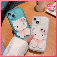 【อิเล็กทรอนิกประกาย】สวัสดี Kittys Samsung Galaxy S23เคสโทรศัพท์ S21 A04พิเศษ A34 A54 A04E A14 A52 A11 M33 A73Cosmetic เคสโทรศัพท์กระจกเคสโทรศัพท์