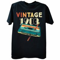 Vintage 1983 Music Cassette 40th Birthday Gifts 40 Years Old T Shirts Summer Music Lover Graphic Cotton Streetwear Daddy T-shirt