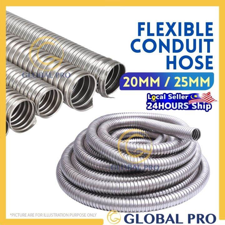 [1ROLL] 20mm / 25mm Conduit Flexible Hose GI Steel Pipe Flexible Metal