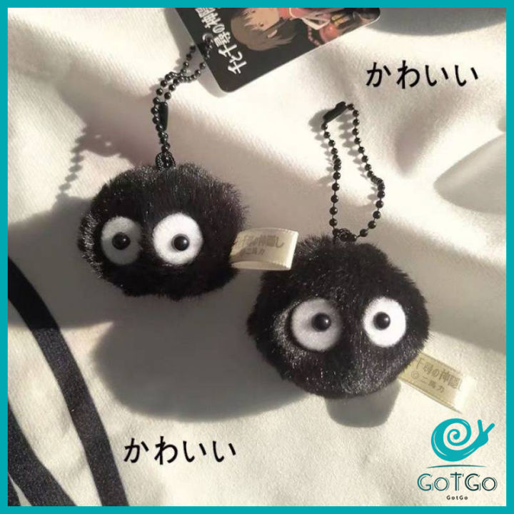 gotgo-พวงกุญแจลูกปอมๆ-ตุ๊กตา-hayao-miyazaki-spirited-away-น่ารัก-สีดำ-นุ่มๆ-จี้-กุญแจ-เครื่องประดับ-pendant