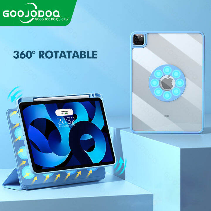 GOOJODOQ iPad Case 360° Rotating Case Smart Strong Stand For
