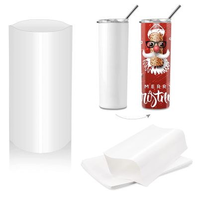 Sublimation Shrink Wrap Sleeves for Tumblers White Heat Sublimation Shrink Wrap Film for Tumblers, Cups (20 Oz)