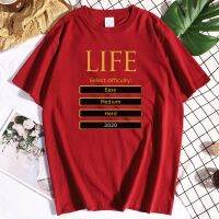 Select Life เสื้อยืดลําลองสําหรับผู้ชายแขนสั้นคอกลมพิมพ์ลาย Funny ทรงหลวม  F16A