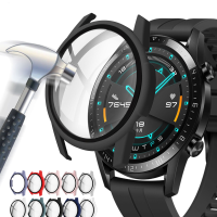 Glass+Case for Watch GT2 2E 46mm 42mm strap Accessories Full Coverage Screen Bumper Tempered Cover protector GT 2E