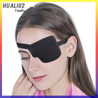 HUALI02 โจรสลัดตาแพทช์ unisex สีดำแพทช์ตาเดียว eyepatch ตาเว้า