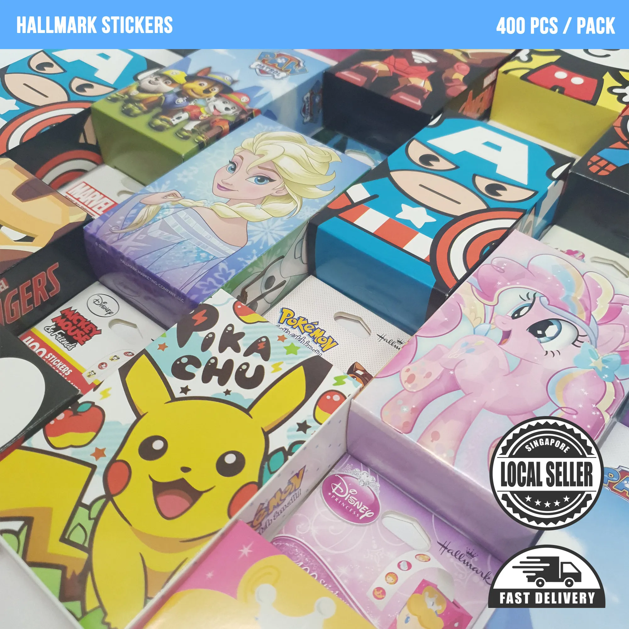 Sg Stock Hallmark Reward Stickers Marvel Captain America Ironman Spiderman Mickey Frozen My Little Pony Paw Patrol Pokemon Pikachu Disney Princess Gift For Children Lazada Singapore