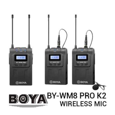 Boya BY-WM8 Pro-K2 Wireless microphone system (่ผ่านมาตรฐาน กสทช.) -  รับประกันศูนย์ 1 ปี (แถมฟรีถ่าน Panasonic Alkaline 8 ก้อน/1 แพ็ค)