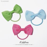 ♞✺ 1Piece Grosgrain Ribbon Bows Elastic Hair Bands Ponytail Holder Rubber Band For Baby Girls Hair Rope Scrunchie Hair Accessories