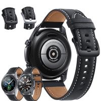 【CHUYANG SHOP】   สำหรับ Samsung Galaxy Watch 3 41มม. 45มม. สาย22มม. 20มม. สร้อยข้อมือหนังแท้ Watch Bands สายรัดข้อมือสำหรับ Galaxy Watch 42มม. 46มม. S3