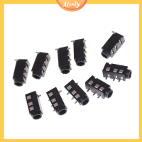 Aleaty? 10 pcs PJ-320D 4 pins SMD 3.5mm FEMALE Headphone JACK Connector PCB MOUNT