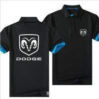 ยี่ห้อสำหรับ DODGE เสื้อโปโลผู้ชายผ้าฝ้ายแขนสั้นเสื้อ Mens Casual Summer Breathable สีทึบเสื้อโปโล