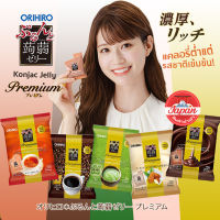 เยลลี่บุก Orihiro Konjac Jelly Premium จากญี่ปุ่น แคลน้อย ตวบคุมน้ำหนัก รสกาแฟ โกโก้ มัจฉะ และ ชานม  1 แพค 6 ซอง