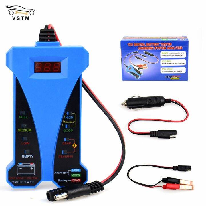 MOTOPOWER 12V Digital Car Battery Tester Voltmeter Charging System