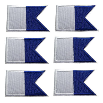 2/6/12PCS Scuba Diving Flag Embroidered Patch Iron On Patches Backpack Bag Flag Patch 6*4CM Adhesives Tape