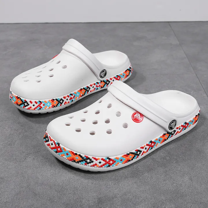 Crocs Crocband Full Force New Beach Style for WOmen Nurse shoes white ...