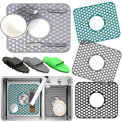 【YF】 Kitchen Sink Protector Pad Grid Accessories Dishes Drying Mat Bottom Tableware Drain Countertop