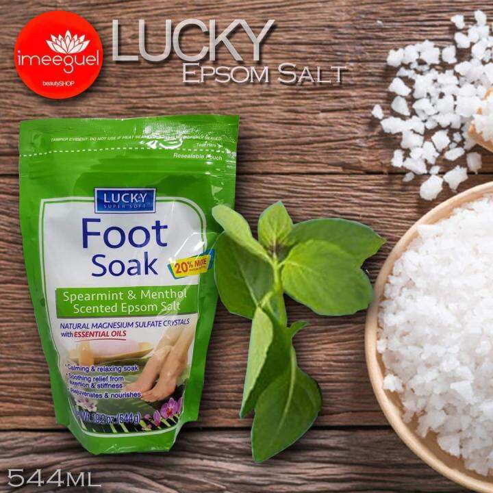 Lucky Epsom Salt Foot Soak 544ml. Lazada PH