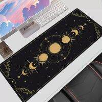 ♘☍✎  Moon Space Mousepad XXL Computer Desk Mats Black Art keyboard pad Laptop Deskpad 900x400 Rubber Anti-slip Soft Desktop Mouse Pad