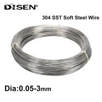 2/5/10 Meters 304 Stainless Steel Wire Soft/Hart Steel Wire Single Strand Lashing Steel Wire Cord Line Rustproof Dia0.05-3mm Coil Springs