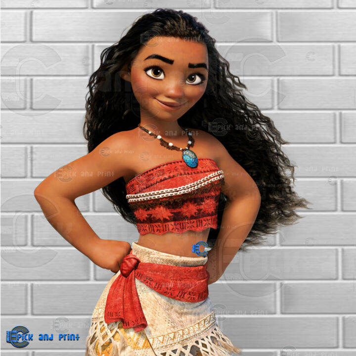 Moana Disney Princess Character Cut Outs for DIY Backdrop Party