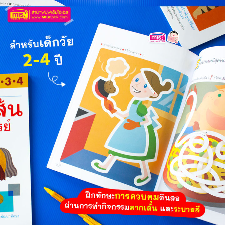 หนังสือชุด-แบบฝึกหัด-kumon-ลากเส้นและระบายสี-4-เล่ม-วัย-2-4-ปี