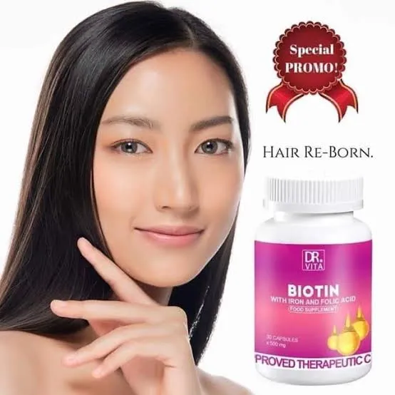 Dr. Vita Biotin For Hair - Biotin Women With Iron And Folic Acid | Hair Loss  Treatment