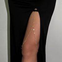 【CW】✼♨  Lacteo Rhinestone Thigh Leg Chain for Jewelry Elastic Band Accessories