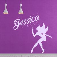 DECALYANG Children girl bedroom background wall decoration fairy personalized name DZ-34