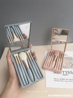 ♝✓✕ Cangzhou makeup brush set a full set of animal fur concealer brush nasal shadow brush hair small to carry a mirror