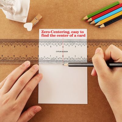 ：“{》 Zero-Centering 12 Inch Clear Acrylic Ruler For DIY Craft Making Measurements Kid Learning Tools.